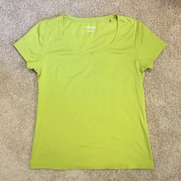 Made in Canada Ellen Tracy Pima Cotton Lush Lime Tee - Picture 9 of 13